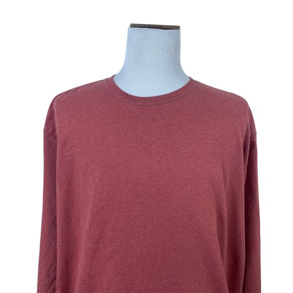 Carhartt Mens Red Cotton Long Sleeve Original Fit Logo Graphic T-Shirt 3XL - Picture 4 of 8